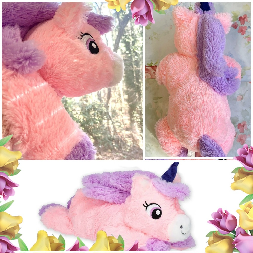 Warm Pals Weighted Hugs Pink Heatable & Weighted Unicorn Plush Stuffed Animal
